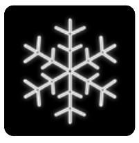 ORC D383C LED MOTÍVUM, HÓPIHE 6 ÁGÚ, 60W, 3000K, 1,3MX1,35M IP44