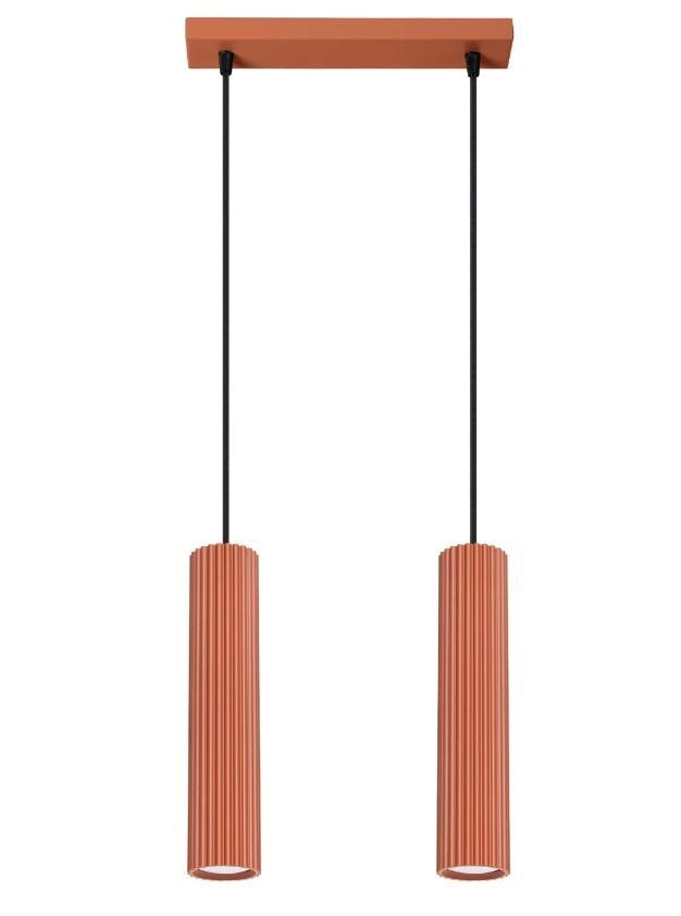 SL SL.1631 KARBON LED FÜGGESZTETT LÁMPATEST 2XGU10 MAX. 2X10W 300x65x900MM IP20 VÖRÖS OKKER 5 ÉV