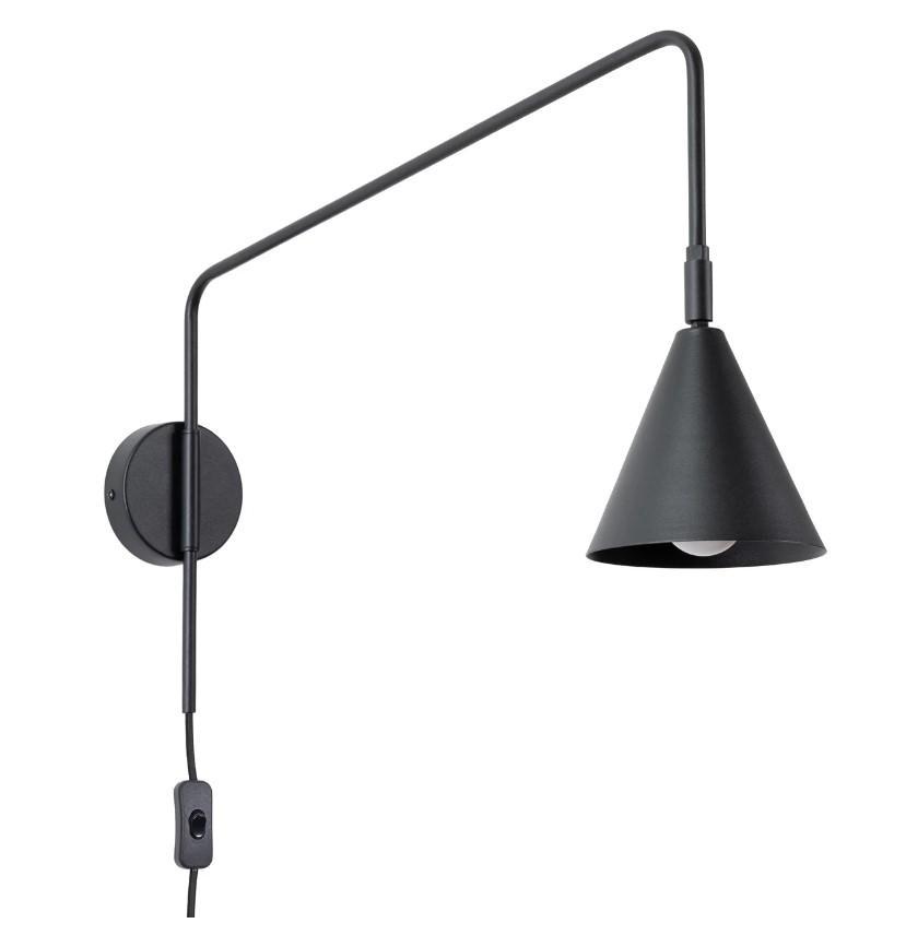 SL SL.1697 NOX LED OLDALFALI LÁMPATEST E14 MAX. 10W IP20 FEKETE KAPCSOLÓVAL 5 ÉV