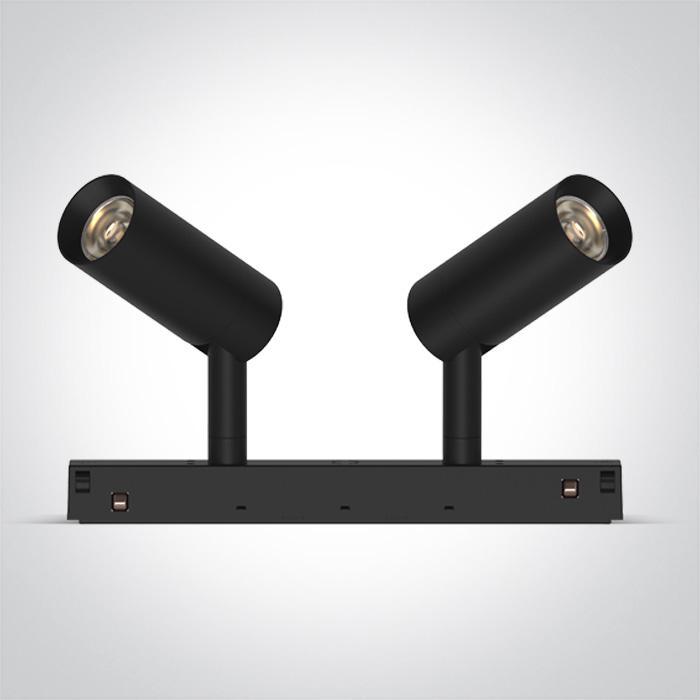 OL 42108A/B/V MÁGNESES SÍNES LÁMPA 2x6W 2x480LM CCT 38° IP20 FEKETE ÁLLÍTHATÓ 3 ÉV