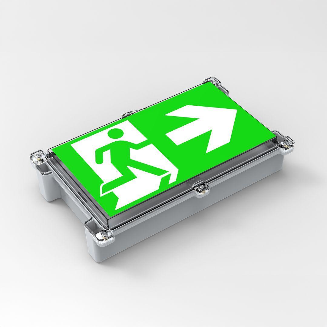 ASM CL-8017 SLAVE/CON/MB-EX-3H OLDALFALI ROBB.BIZT. KIJÁRATMUTATÓ ÁLLANDÓ/KÉSZ. 2W 6000K IP65 30M 5