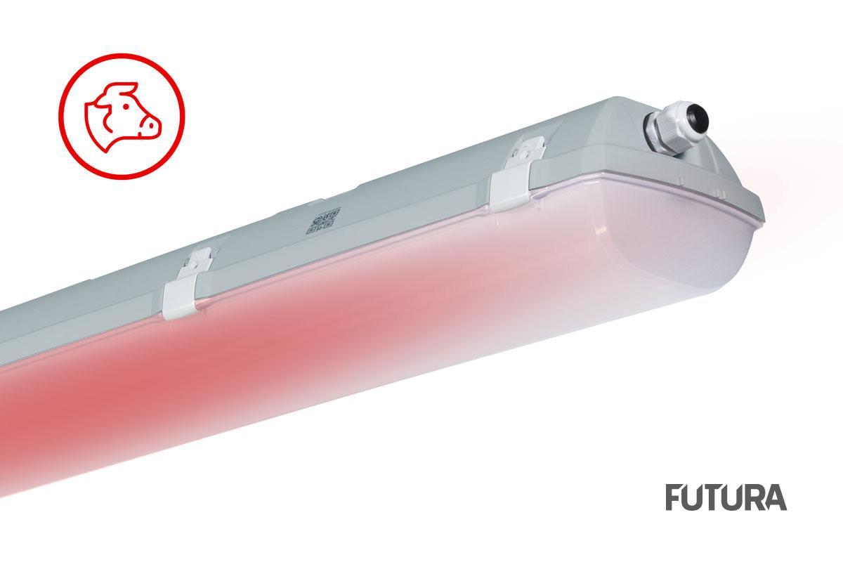 TREV 107015 FUTURA RED LED LÁMPATEST 64,7W 9910LM 4000K IP66 IK06 1452MM HACCP+AMMÓNIAÁLLÓ 5ÉV