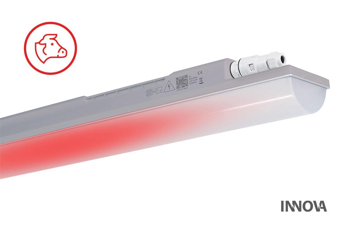 TREV 107008 INNOVA RED LED LÁMPATEST 38,5W 6050LM 4000K IP66/IP69 IK10 1175MM HACCP+AMMÓNIAÁLLÓ 5 ÉV
