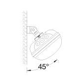 3F A0450 FALI KONZOL ÉS KAMPÓ PÁR 15 RIT ROZSDAMENTES ACÉLBÓL 45° LINDA 660-1270-1570MM LÁMPATESTEKH