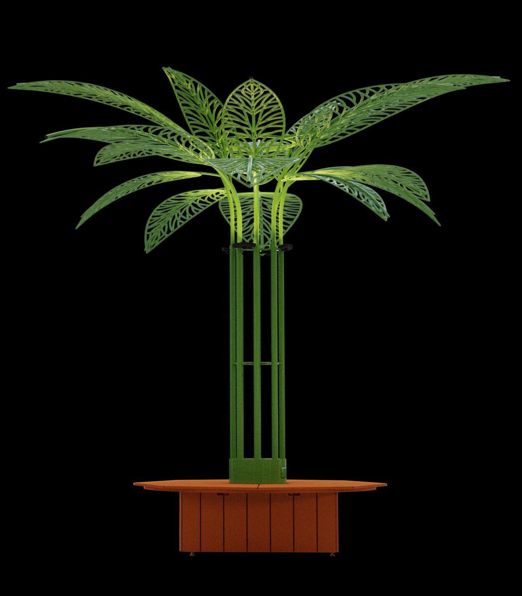 BL GX243LW PALM LED MOTÍVUM ÁLLÓ 3D 24V PÁLMAFA PADDAL 24W MELEGFEHÉR 3,2Mx3,2Mx3,6M IP66