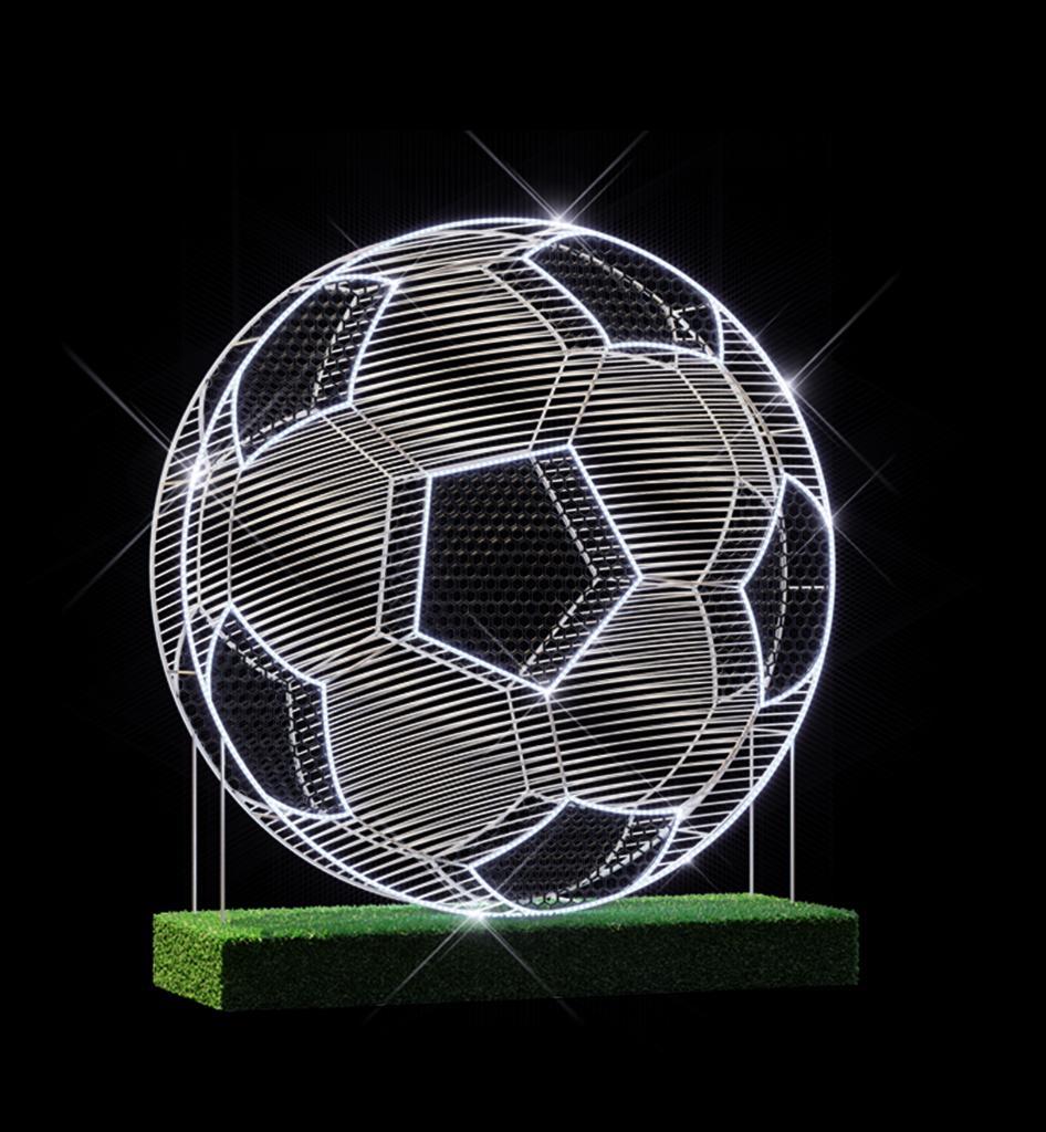 BL GX196L FOOT LED MOTÍVUM ÁLLÓ 3D FOCI LABDA 60W HIDEGFEHÉR+VAKU 2,4Mx0,8Mx2,4M IP55/IP69