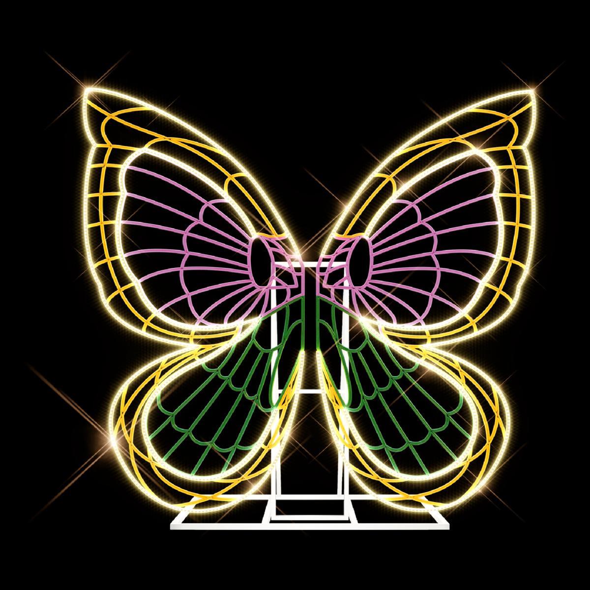 BL SCSPOT1W LED MOTÍVUM ÁLLÓ 3D SELFIE FAL PILLANGÓ 30W RÓZSASZÍN+MELEGFEHÉR 2Mx1Mx2M IP55/IP69