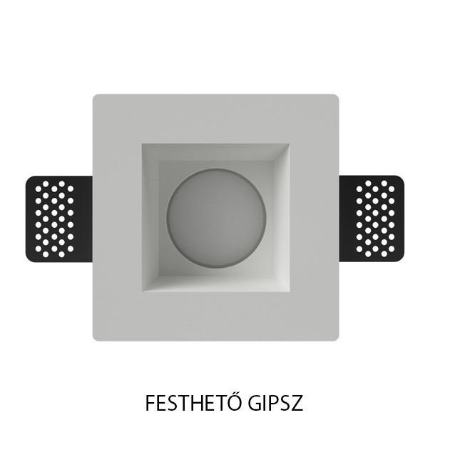 DURA DG003 GIPSZ MENNYEZETI SÜLLYESZTETT LÁMPA GU10 MAX. 35W FÉNYFORRÁSHOZ 120x120x56MM FESTHETŐ