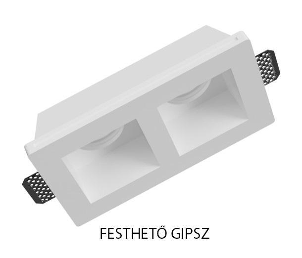 DURA DG004 GYPSUM CEILING RECESSED LAMP 2xGU10 MAX. 2x35W LIGHT SOURCE 228x115x55MM PAINTABLE