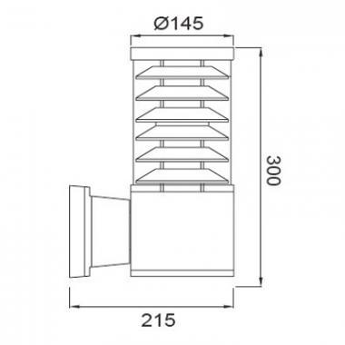 MLX YL 7431D E27 MS IP54 KÜLTÉRI FALI LÁMPATEST