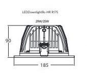 OP 140043952 LED MÉLYSUGÁRZÓ RC-HR R175 29W 2650LM 4000K IP44/IP20 FEHÉR