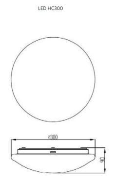 OP 140044131 APOLLO LED MENNYEZETI LÁMPA 13W 880LM 2700K 115° IP20 Ø300MM