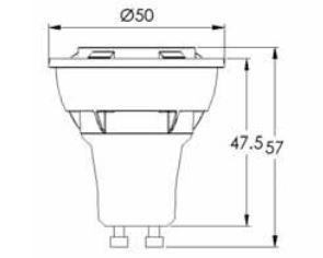 OP 140043916 LED FÉNYFORRÁS 230V GU10 5W 350LM 2700K 36° 15000H