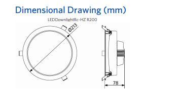 OP 140051480 LED MÉLYSUGÁRZÓ LÁMPA 16W 1500LM 3000K 110° IP20/IP44 DIMM. FEHÉR