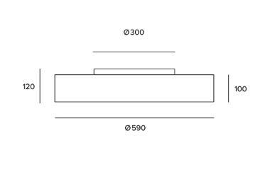 TARG 1T6138EL THREESIXTY LED KEREK LÁMPATEST 50W 4490LM 3000K IP20/40 Ø590MM OPÁL BÚRA 5 ÉV