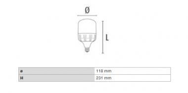 DURA L5064HP2 H.POWER LED 50W E40 6400K