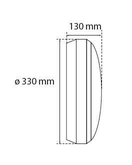 MLX VENTO330 36W 4000K 3060LM IP54 230V OP LED MŰANYAGBÚRÁS LÁMPATEST