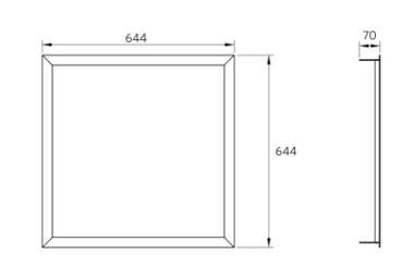 OP 542098009600 GIPSZKARTON BEÉPÍTŐ KERET 60X60 PANEL FEHÉR