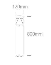 OL 67410/AN/W LED OSZLOP 12W 1000LM 3000K IP65 IK08 80CM ANTRACIT 2 ÉV