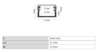 DURA PRAP68-2MK ALUMINIUM PROFIL 2FM + KIT