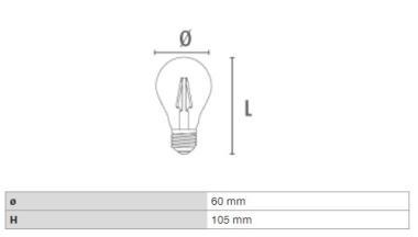 DURA LFA6004AM LED FÉNYFORRÁS 4W 400LM 2200K 320° IP20