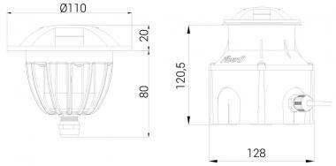 FIBERLI CF1Y03 DOUBLE SIDED 4W 430LM 4000K IP67 IK10