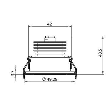 TRO 148-151 LED SPOT MODUL SÜLLY. 350mA 3,3W 300LM 2700K Ø50MM 40° IP44