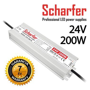 SCHARFER SCH-200-24 LED TÁPEGYSÉG 170-250VAC 24VDC 4,17A 200W IP67
