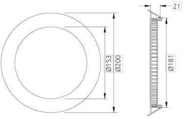 TRO 136-182 MÉLYSUGÁRZÓ LED 10W 620/670/720LM CCT IP20 3 ÉV