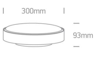 OL 67280EA/W KEREK FALI LÁMPA 2XE27 ABS+PC Ø300MM IP65 FEHÉR 2 ÉV