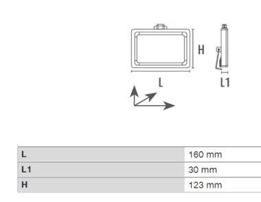 DURA PANTH-ST30N LED FÉNYVETŐ 30W 120° 2400LM 4000K