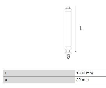 DURA L58830VB TUBOLED FÉNYCSŐ 20W 2700LM 3000K 25000H 2ÉV