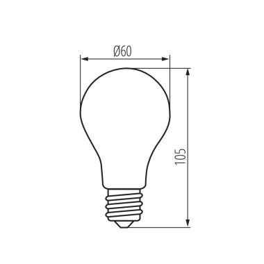 KNL 29601 LED FÉNYFORRÁS E27 7W 810LM 2700K 320°