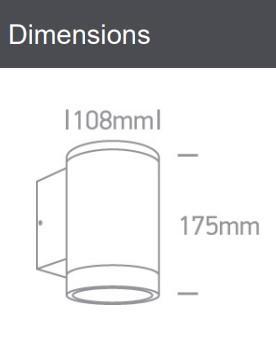 OL 67400D/B LED OLDALFALI LÁMPATEST DIREKT MAX. 1X20W E27/PAR30 IP65 FEKETE 3 ÉV