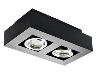 KNL 26832 STOBI DLP 250-B LED MENNYEZETI SPOT ÁLLÍTHATÓ 2XGU10 PAR16 MAX.20W 65/45° IP20 2 ÉV