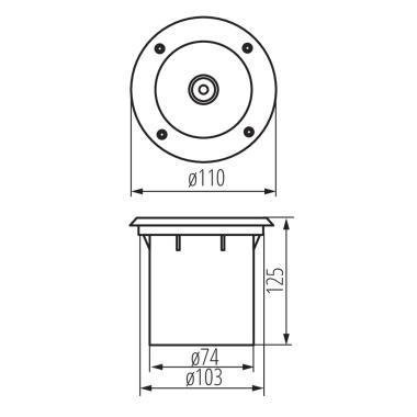 KNL 18194 MORO N IG-20 LED TAPOSÓ LÁMPA GU10 MAX.20W IP67 IK08