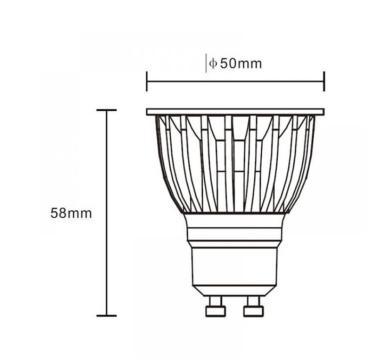 TRO 175-142 LED FÉNYFORRÁS GU10/PAR16 5W 350LM 2000-2700K 45° DIMM. 5ÉV