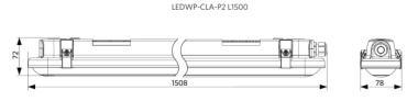 OP 5310000013300 LED LÁMPA 24W 3600LM 4000K IP66 120° IK08 1500MM 5ÉV VANDÁLBIZTOS