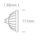 OL 7315GD/W/45 LED FÉNYFORRÁS 230V GU10 15W 1200LM 3000K 45° Ø111MM TRIAC DIMM. 2 ÉV