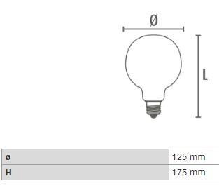 DURA LFG1257-F LED FÉNYFORRÁS E27 7W 806LM 2700K 320° ø125MM MATT OPÁL FEHÉR 2ÉV