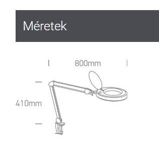 OL 61066/W LED ASZTALI LÁMPA NAGYÍTÓ LENCSÉS  8W 760LM 6000K FEHÉR 2 ÉV