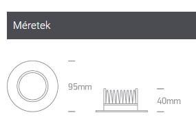 OL 10107UV/W/V MÉLYSUGÁRZÓ LED 7W 525LM CCT UGR19 IP44 3ÉV