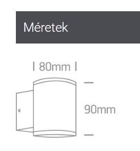 OL 67400A/G KÜLTÉRI OLDALFALI LÁMPA DIREKT GU10/MR16 MAX. 10W IP54 SZÜRKE 3 ÉV