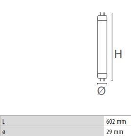 DURA L188YE LED FÉNYCSŐ PÉKÁRUHOZ G13/T8 10W 850LM 2700K 280° IP20 602MM 4 ÉV