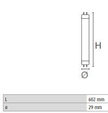 DURA L188RE LED FÉNYCSŐ HENTESÁRUHOZ G13/T8 10W 950LM 3800K 280° IP20 602MM 4 ÉV