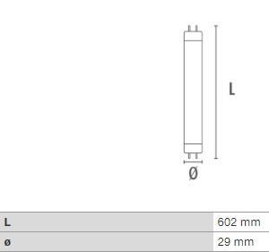 DURA L188WE LED FÉNYCSŐ HALAKHOZ,ZÖLDSÉGEKHEZ G13/T8 10W 1050LM 8000K 280° IP20 602MM 4 ÉV