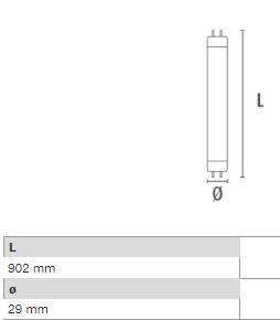 DURA L308WE LED FÉNYCSŐ HALAKHOZ,ZÖLDSÉGEKHEZ G13/T8 14W 1400LM 8000K 280° IP20 902MM 4 ÉV