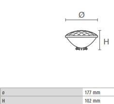 DURA 12PAR56CWGL LED FÉNYFORRÁS 12V AC PAR56 17W 1850LM 6500K 120° 2 ÉV