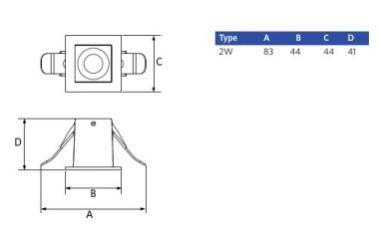 OP 541003824200 LED SPOT LÁMPATEST 2W 140LM 3000K 30° IK03 UGR<10 IP20 MATT FEHÉR 5 ÉV