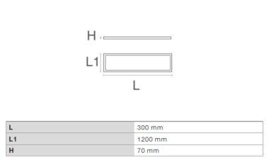 DURA LPLAFO301207 LED PANEL KIEMELŐ KERET 1200X300X70MM FEHÉR